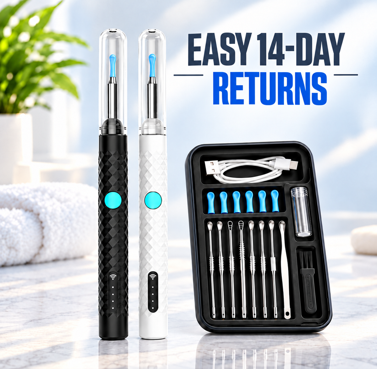 AllAboutEars – 1080P Connected Otoscope, WiFi Ear Camera (iOS & Android)